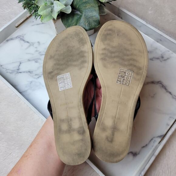 DOLCE VITA Nebi Black Strappy Slide Sandal Summer Size 6.5 - Picture 8 of 10